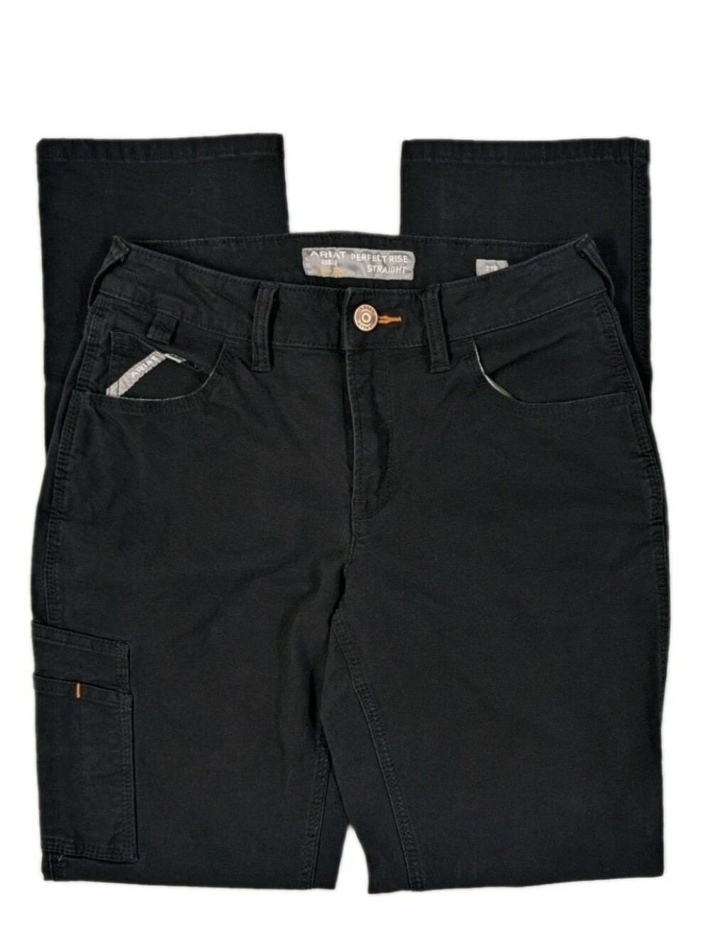 Ariat Rebar Made Tough Work Pant Womens Size 27R Black Perfect Rise Straight